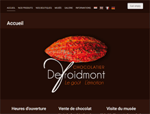 Tablet Screenshot of chocolatier-defroidmont.be